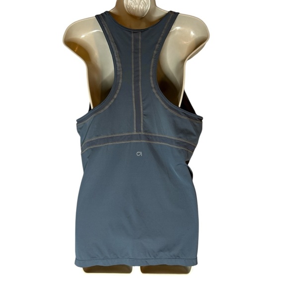 Athleta Blueish Gray Fitted Tank Top Racerback Sz XL - Picture 2 of 5